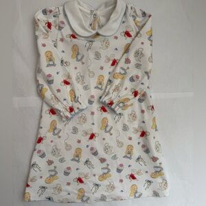 Baby Club Chic Alice in Wonderland Print Pima Cotton Dress